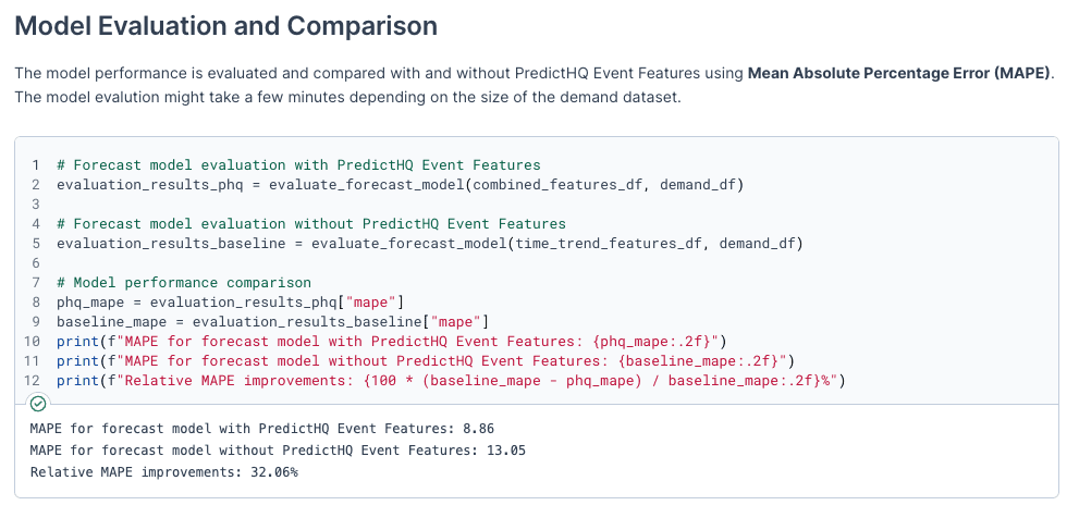 Forecasts - Model Evaluation and comparison
