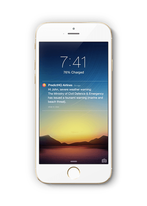 Push notification from Travel app using 3rd party APIs
