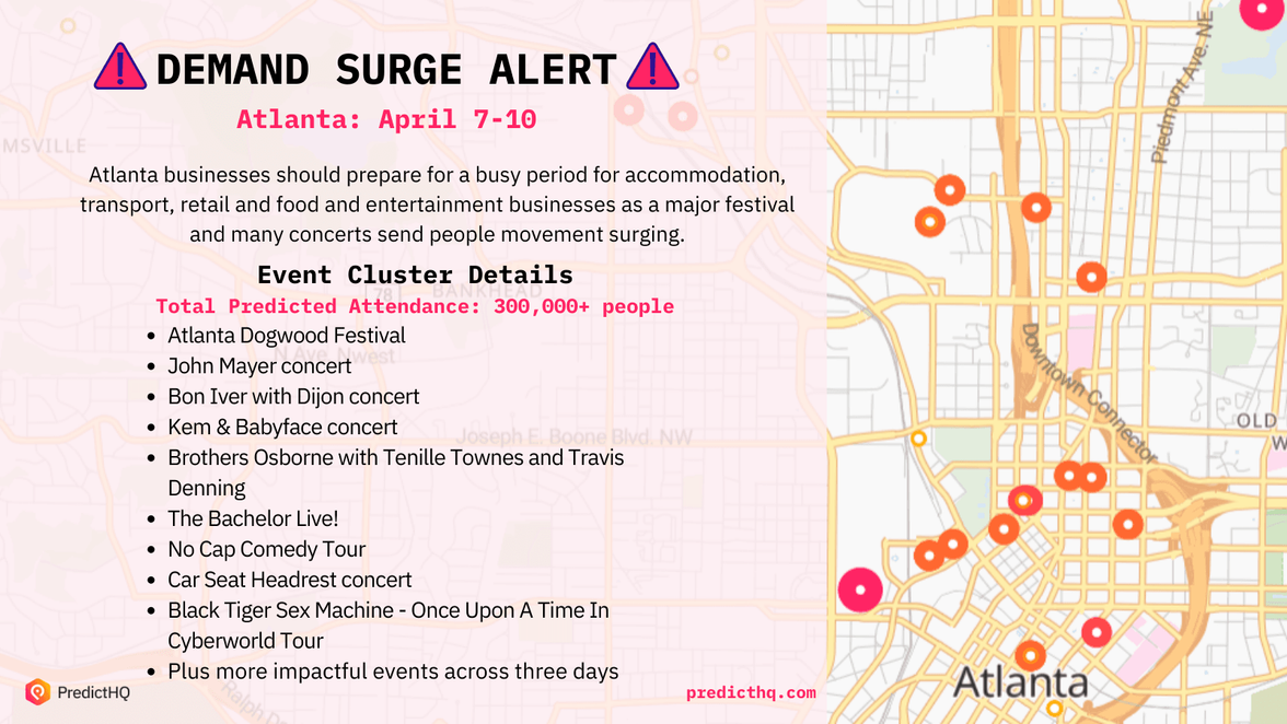 Atlanta, Georgia Demand surge april 2022