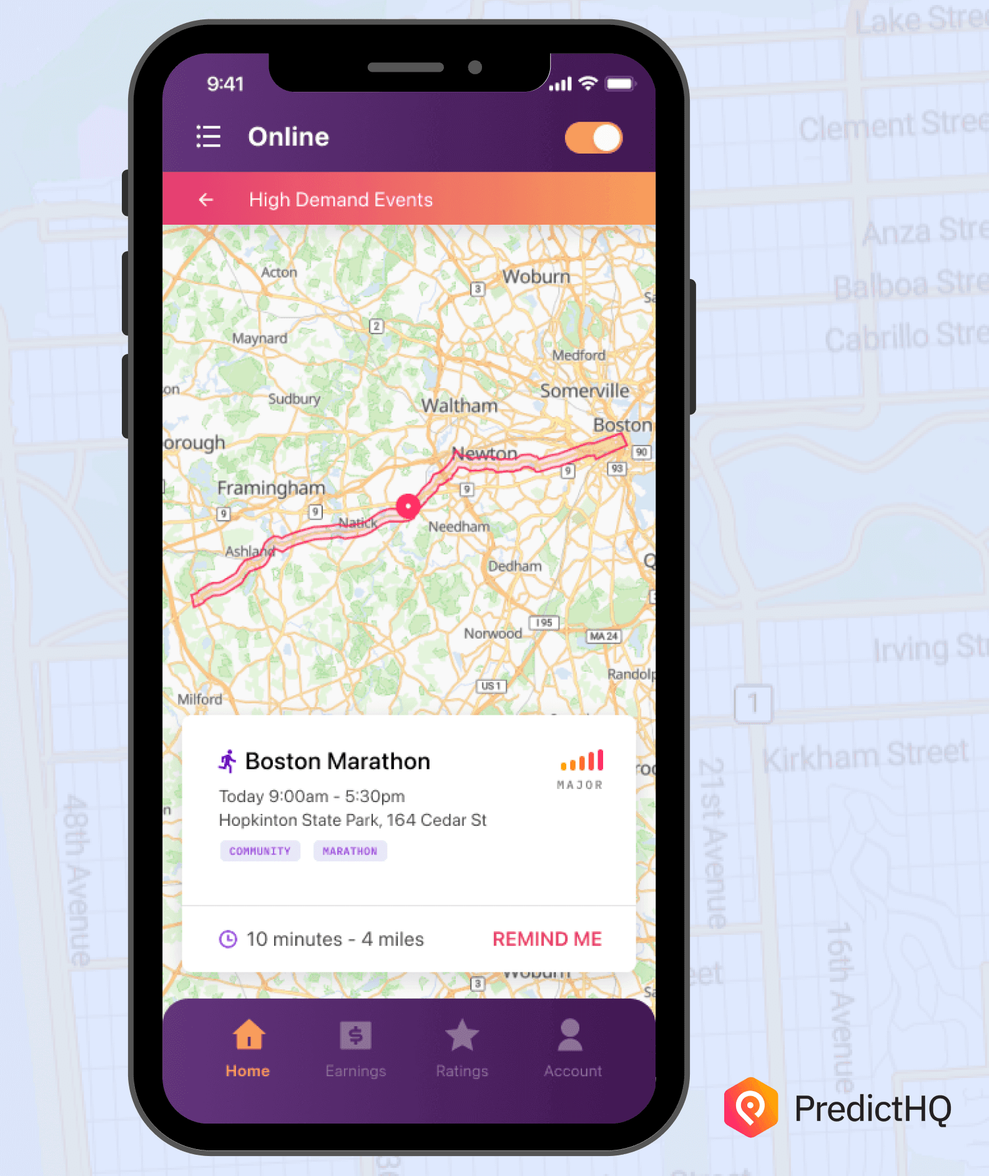 Blog - Rideshare UI - high demand events