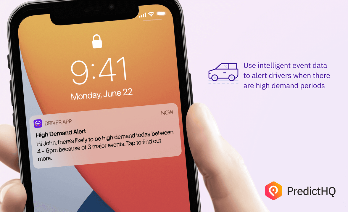 Blog - Rideshare UI mockup - Driver Notification