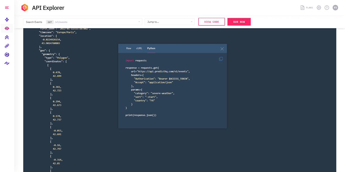 Polygons in Europe- API