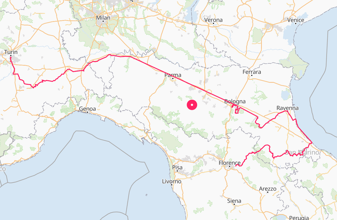 Tour de France 2024 - Italy - PredictHQ Polygon