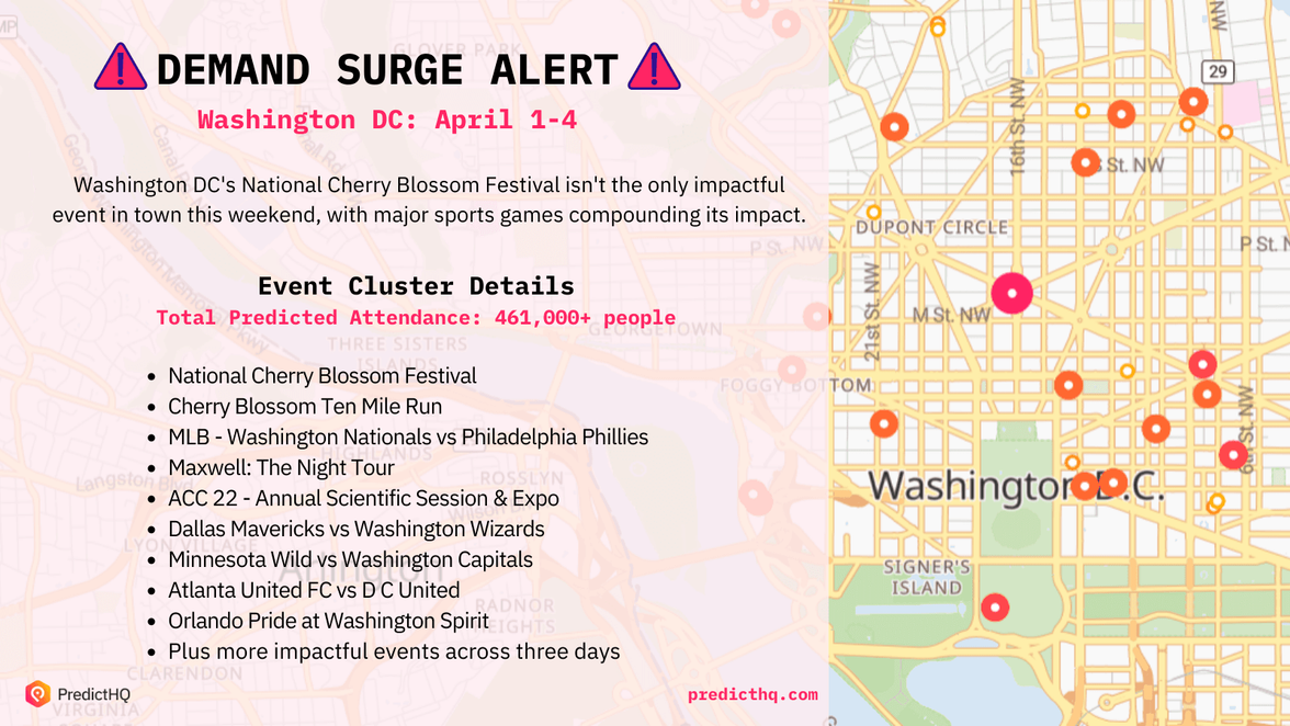 Upcoming Events in Washington DC: Demand Surge April 2022