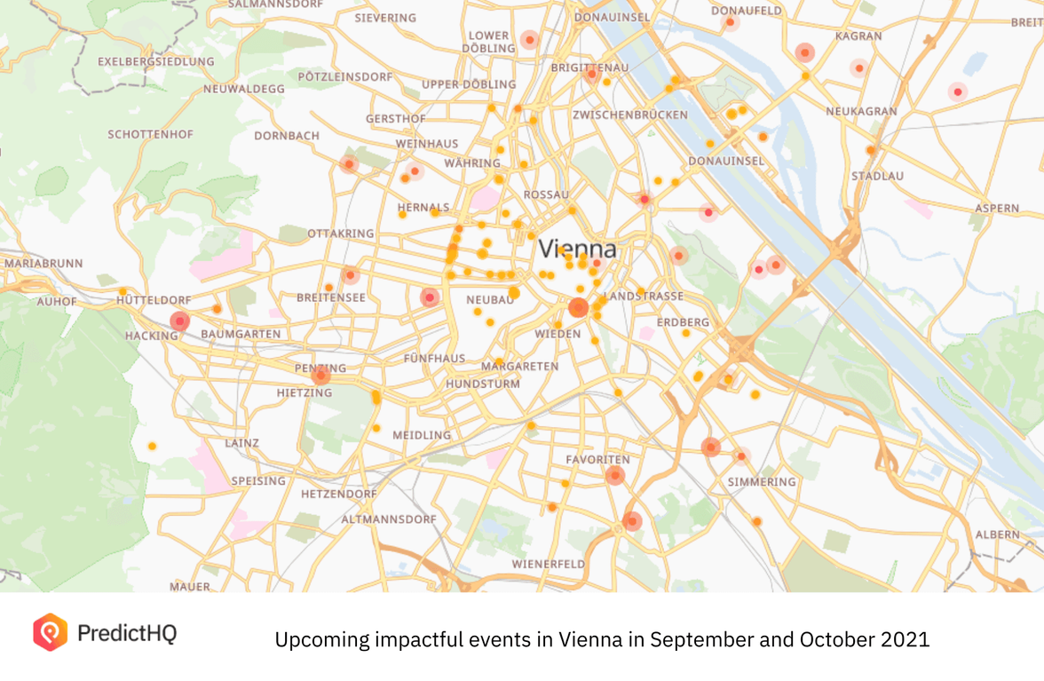 Vienna events September October 2021 heatmap