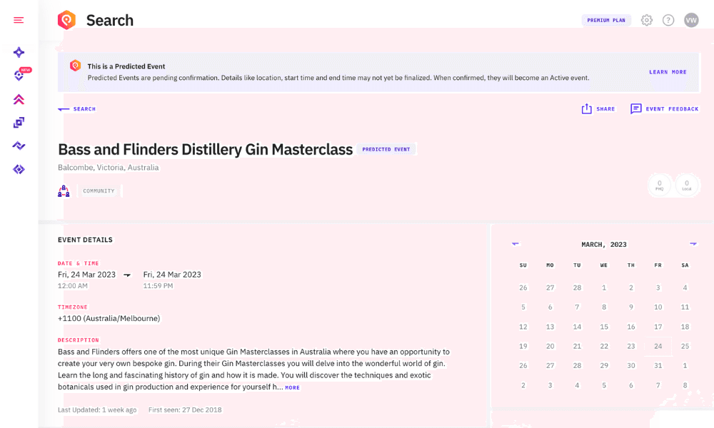 screenshot - predicted events